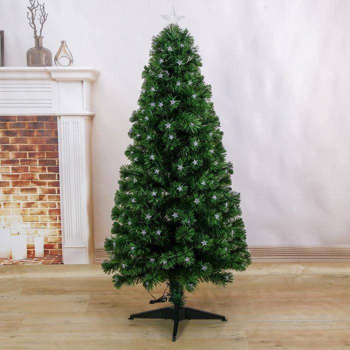 Ёлка фиброоптическая  Ёлка фиброоптическая "Звезда" 150 см d нижнего яруса 76 см 170 веток