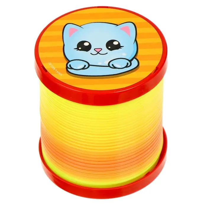 Пружинка - радуга «Пухлики» d=5 см, в шоубоксе, МИКС