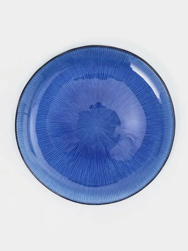 Тарелка Magistro Cross, d=21 см, стекло, синяя