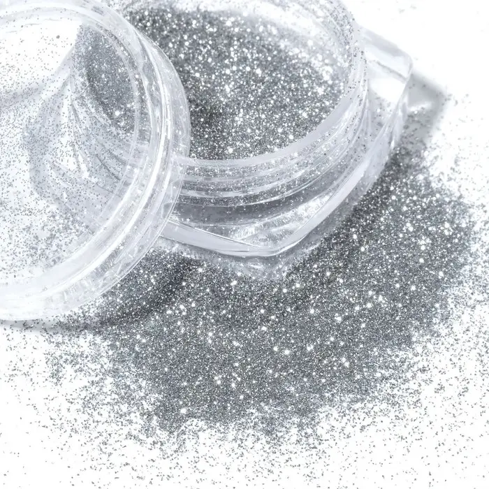 Блёстки для декора ногтей, светоотражающие, мелкие, цвет серебристый Блёстки для декора ногтей, светоотражающие, мелкие, цвет серебристый