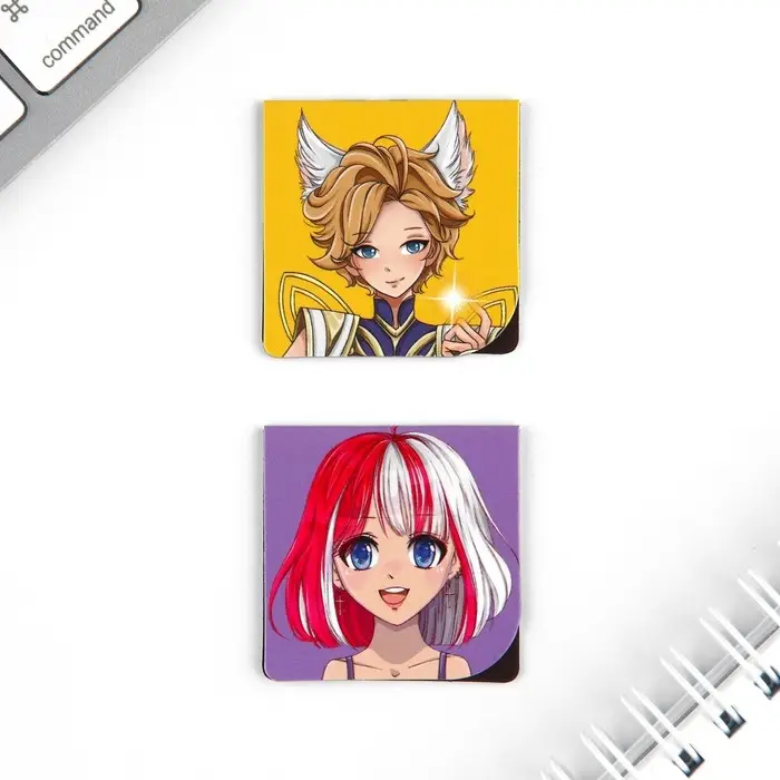 Закладки магнитные для книг, 2 шт «Аниме» Закладки магнитные для книг, 2 шт «Аниме»