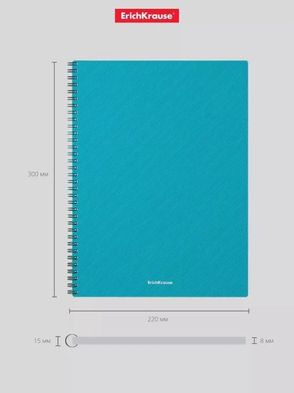 Тетрадь на спирали ErichKrause. Glance Vivid A4, 80 листов, в клетку, пластиковая обложка, блок офсет, МИКС