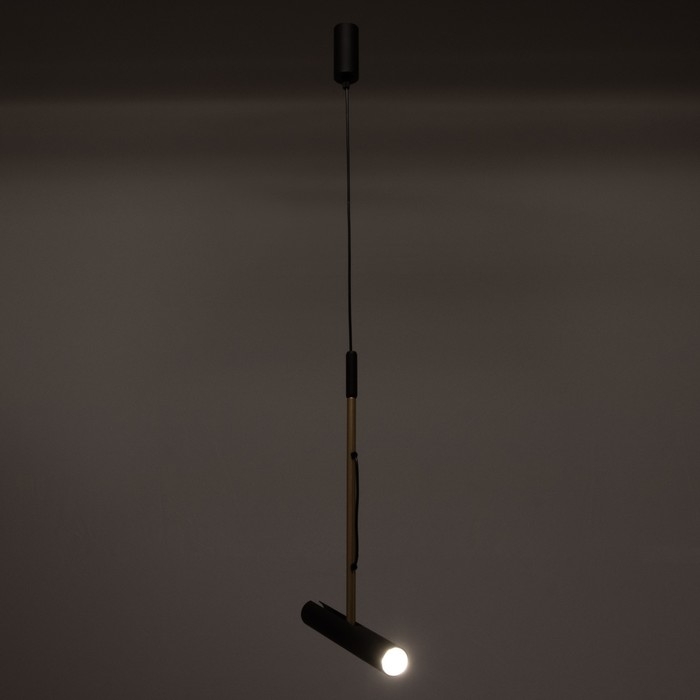 Светильник 1572/1BK LED 7Вт 4000К черный-золотой