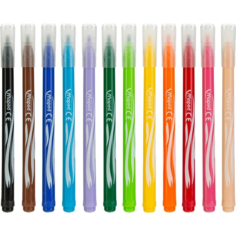 Фломастеры Maped COLOR'PEPS JUNGLE, смываемые,12 цв/наб,845420