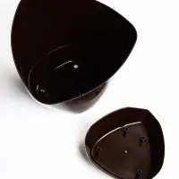 Горшок для цветов &laquo;Элеганс&raquo;, 4 л, d=22 см, h=20 см, пластиковый, с прикорневым поливом, цвет шоколад