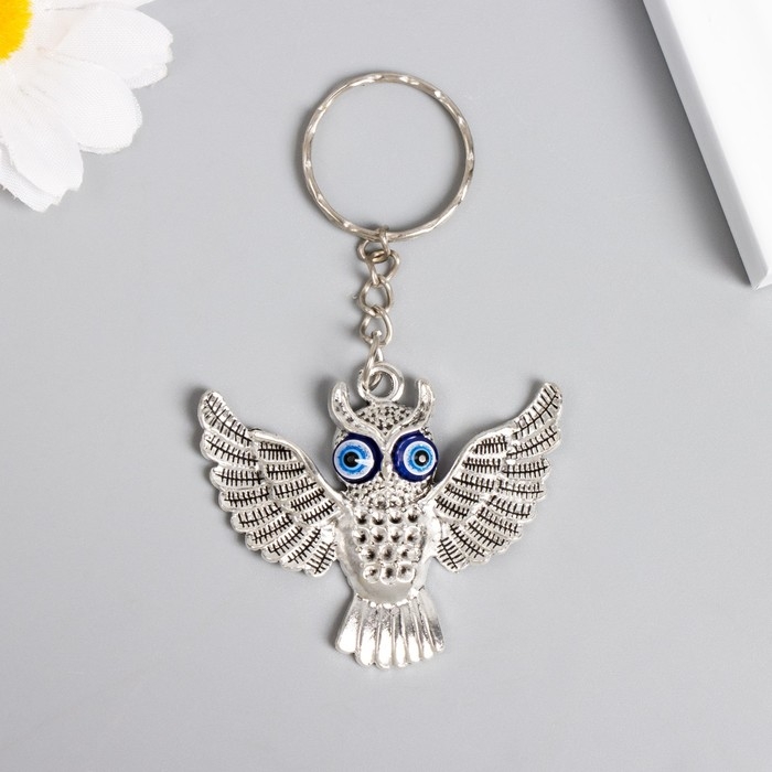 Брелок металл Брелок металл "Сова в полёте" 4,3х5 см, МИКС