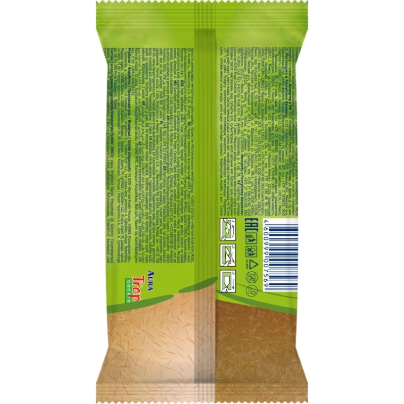 Салфетки влажные освежающие AURA TROPIC COCKTAIL  pocket-pack 15шт КК/110