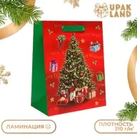 Пакет подарочный, ламинированный, «Подарки под ёлкой»,18×23×10 см