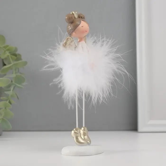 Фигурка полистоун &laquo;Ангелочек-сердечко пушок&raquo;, 17.5&times;6&times;5.5 см