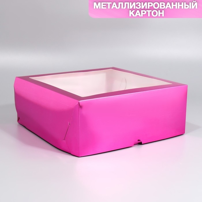 Коробка для капкейков, кондитерская упаковка с окном, 9 ячеек «Розовая», 25 х 25 х 10 см Коробка для капкейков, кондитерская упаковка с окном, 9 ячеек «Розовая», 25 х 25 х 10 см