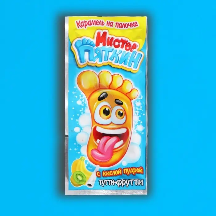 Карамель на палочке с кислой пудрой "Мистер Пяткин", ассорти, 11 г