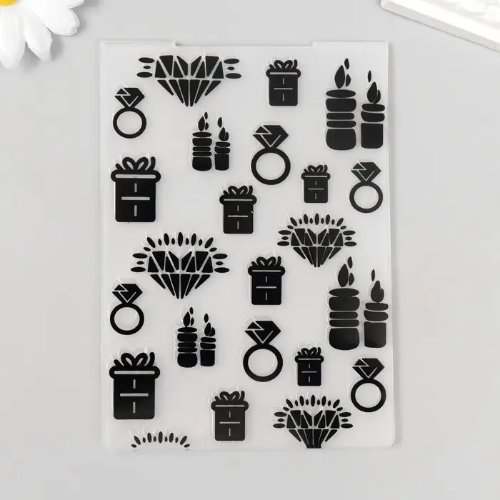 Трафарет для эмбосирования пластик Трафарет для эмбосирования пластик "Гламур" 14,5х10,5 см