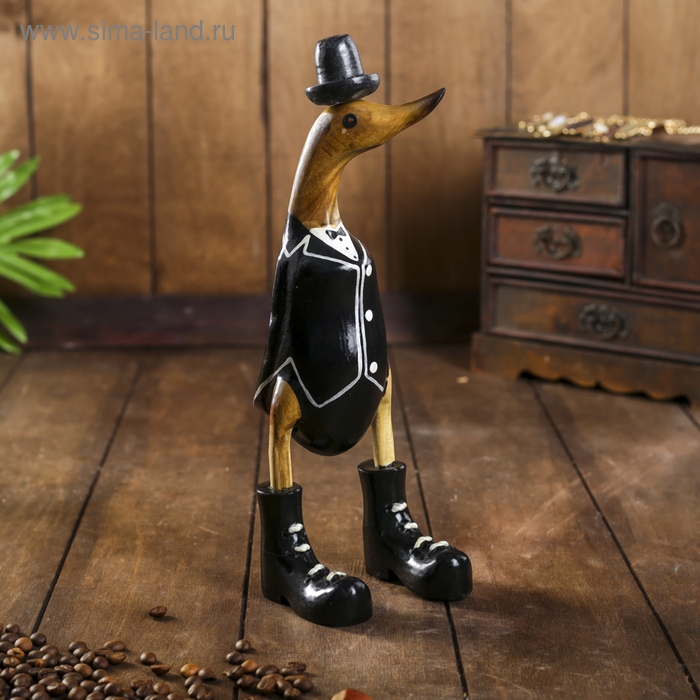 Сувенир Сувенир "Утка во фраке" дерево 13х9х27 см