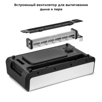 Гриль электрический со съемными панелями КТ-1686 - 1500 Вт