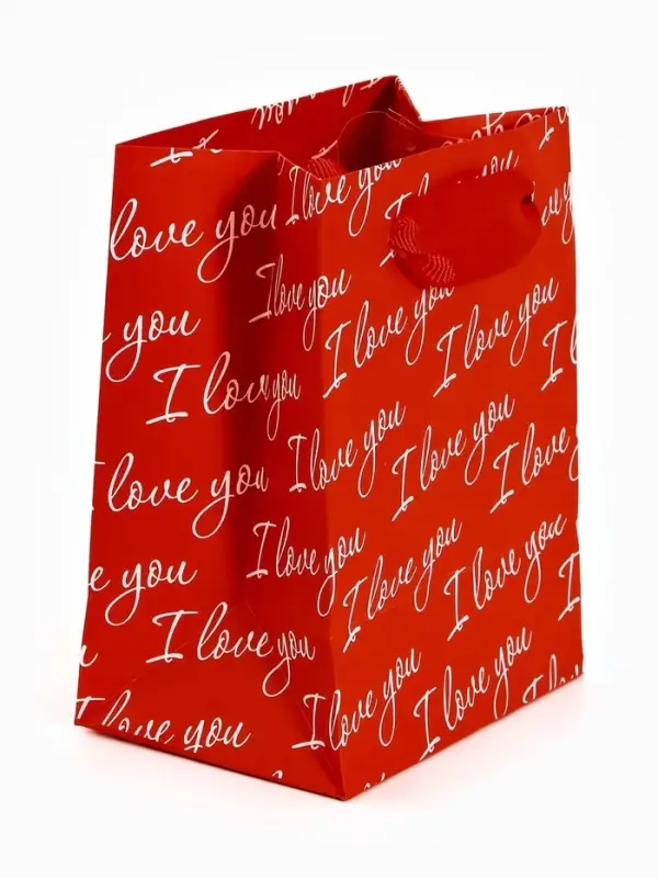 Пакет ламинированный Love you, 9 × 12 × 6,5 см Пакет ламинированный Love you, 9 × 12 × 6,5 см