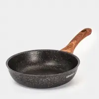 Сковорода KUKMARA Granit Ultra original, d=24 см, пластиковая ручка, антипригарное покрытие, литой алюминий, коричневая