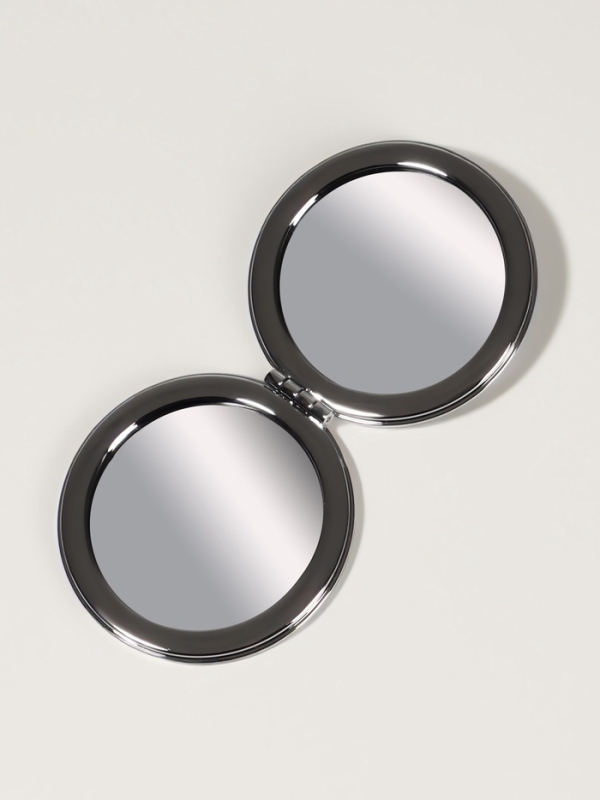 Зеркало складное «Круги», d = 7,2 см, с увеличением, цвет МИКС