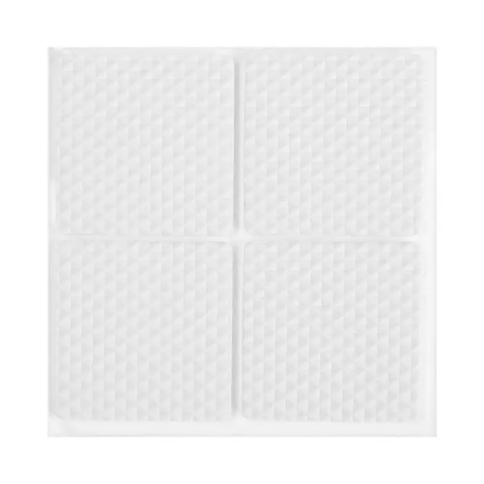 Набор накладок мебельных, полимерных, 28 шт., 2.5×2.5; d=2.5; 3.8×3.8, белый