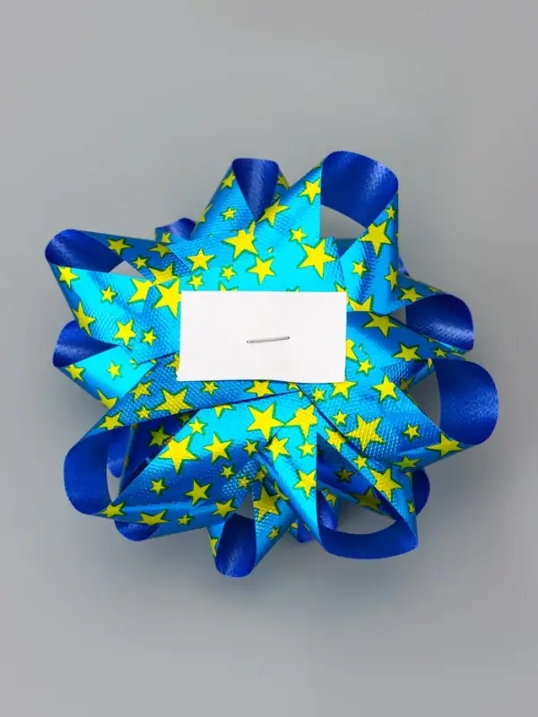 Подарочный Бант - звезда №10 &laquo;Звёзды&raquo;, для упаковки подарков, набор 6 шт., МИКС