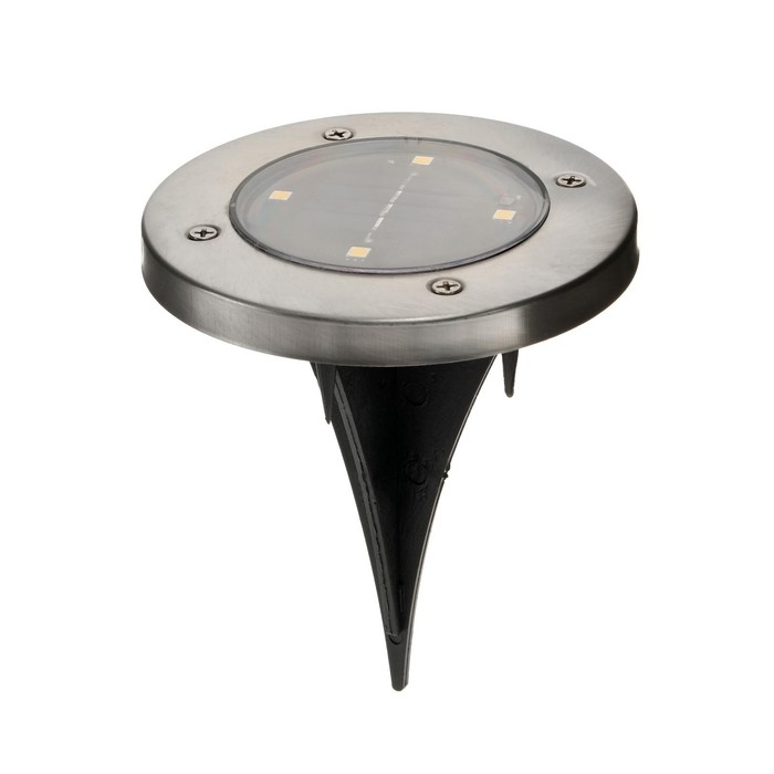 Садовый светильник на солнечной батарее, 11.5×13×11.5 см, 4 LED, свечение тёплое белое Садовый светильник на солнечной батарее, 11.5×13×11.5 см, 4 LED, свечение тёплое белое