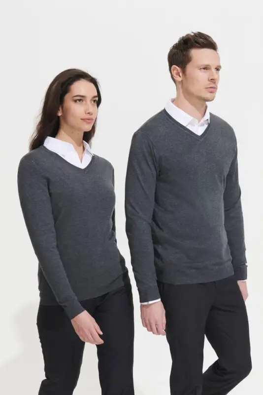 Пуловер мужской Glory Men черный меланж, размер S Пуловер мужской Glory Men черный меланж, размер S