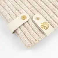 Бирка с кнопкой &laquo;Мандала&raquo; TEIRA, с тиснением, 8&times;1.5 см, 10 шт., цвет золотой, молочный