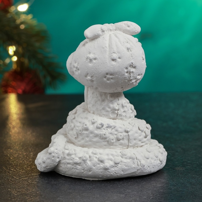 Новый год. Символ 2025. Фигура для раскраски  Новый год. Символ 2025. Фигура для раскраски "Змея Марфа" 6х6,5х7,5см