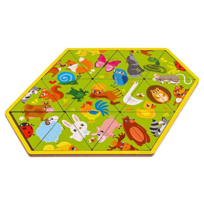 Головоломка «Запоминаем животных», пасьянс