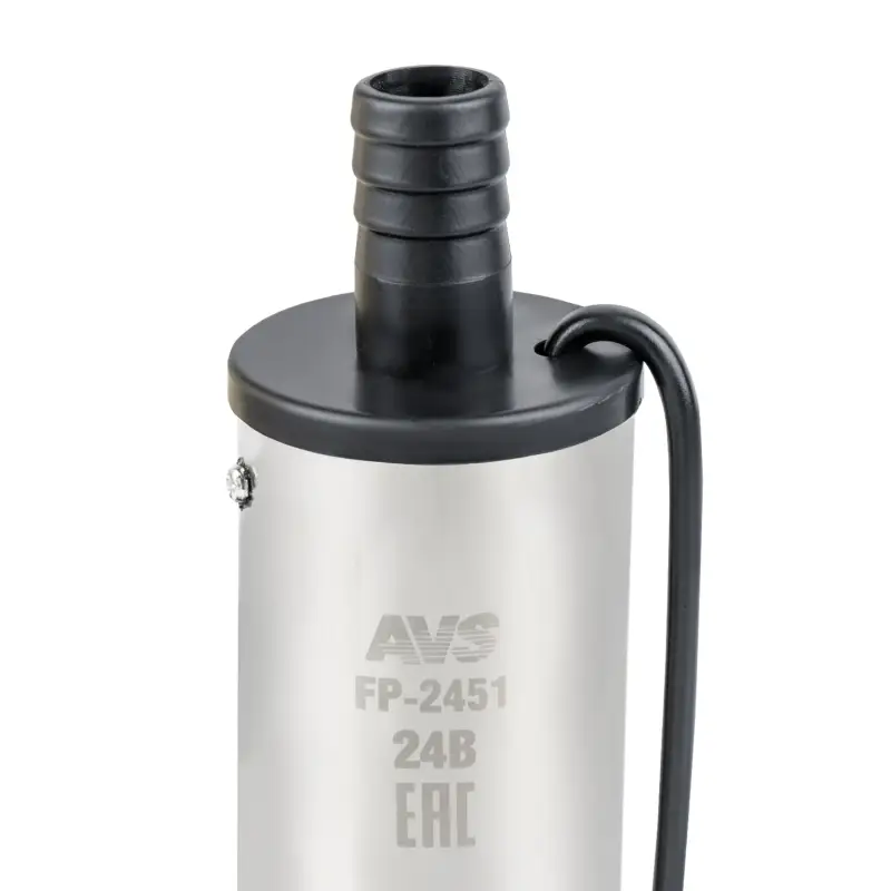 Насос для перекачки тех. жидкостей погружной AVS FP-2451(24V/3,5А/40 л/м./ d=51 мм/с фильтром)