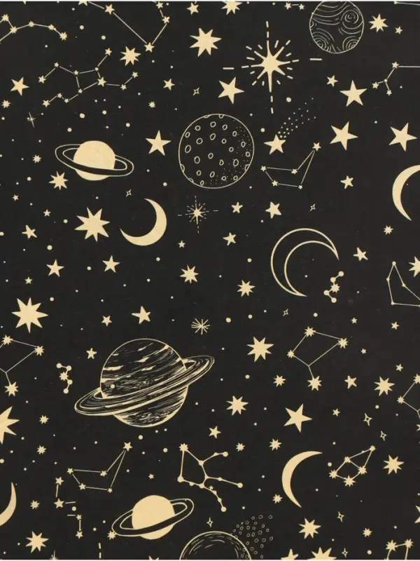 Бумага упаковочная глянцевая &laquo;Космос&raquo;, 70 &times; 100 см