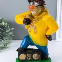 Копилка для денег &laquo;Бык музыкант&raquo;, цветной, 28&times;14&times;12 см