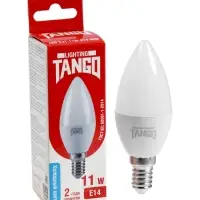 Лампа светодиодная TANGO, С37, 11 Вт, E14, 1045 Лм, 6500K, IP20, свечение холодное белое, матовое ст
