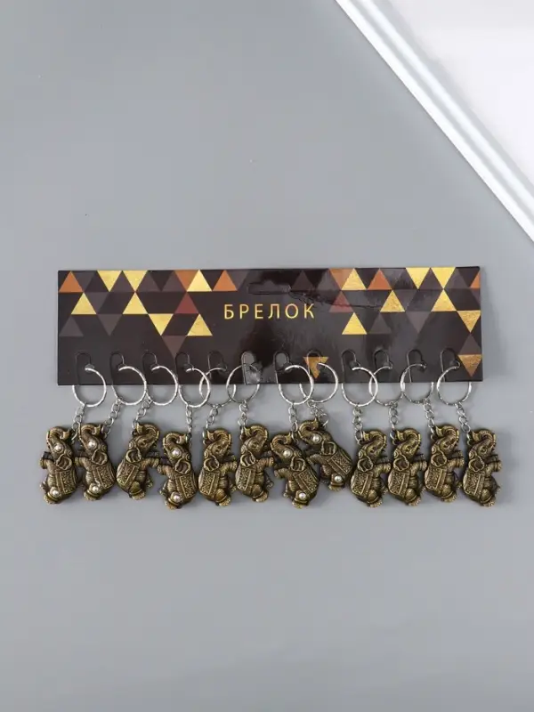 Брелок металл "Слон Эмира" бронза 2,2х4,6х0,6 см