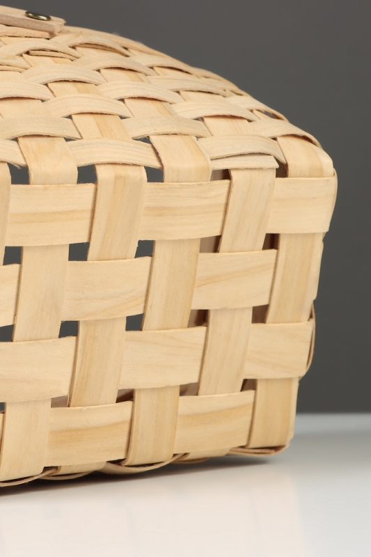 Корзина плетёная, 20×16×10 см, ручка h=11 см, ива, натуральный цвет