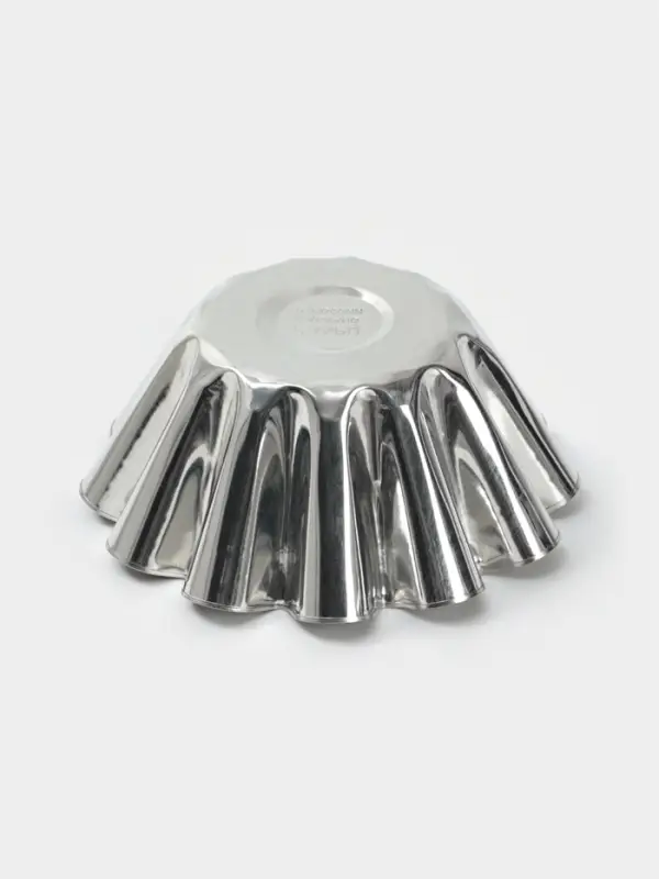 Форма для выпечки ромовой бабы, d=14 см, h=6.2 см, жесть, серебристая