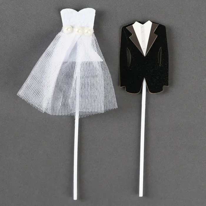 Топпер для торта «Свадьба», 2 шт. Топпер для торта «Свадьба», 2 шт.