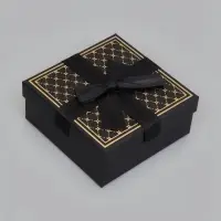 Набор подарочных коробок 3 в 1, с бантом, 19&times;19&times;9.5 см, 17&times;17&times;8 см, 15&times;15&times;6.5 см