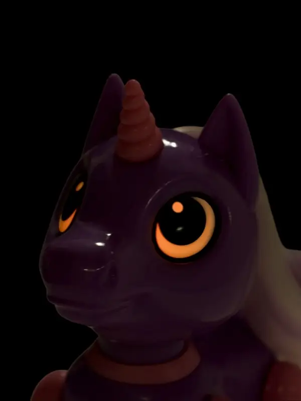 Робот единорог &laquo;Питомец&raquo; IQ BOT, интерактивный: с записью звуков, реагирует на хлопки, звук, свет, на батарейках, фиолетовый