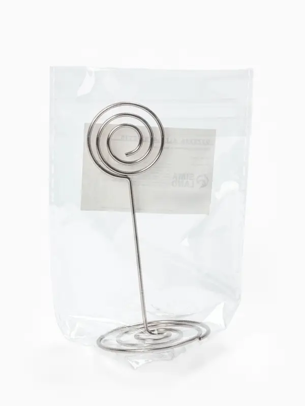 Подставка под ценник, фото &laquo;Круг&raquo;, с зажимом, 3.3&times;3.3&times;8.3 см, цвет серебро