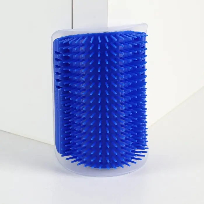 Массажёр - чесалка на угол, размер S, 13.5&times;9&times;5 см, с кошачьей мятой, синий