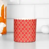 Форма бумажная для кулича «ХВ красная», 90×90 мм