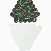 Коробка для кондитерских изделий новогодняя с пластиковой крышкой Happy New Year, 18&times;4 см