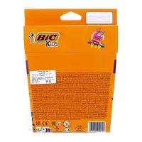 Фломастеры 12 цветов BIC Kids Visa, детские, смываемые, тонкое письмо
