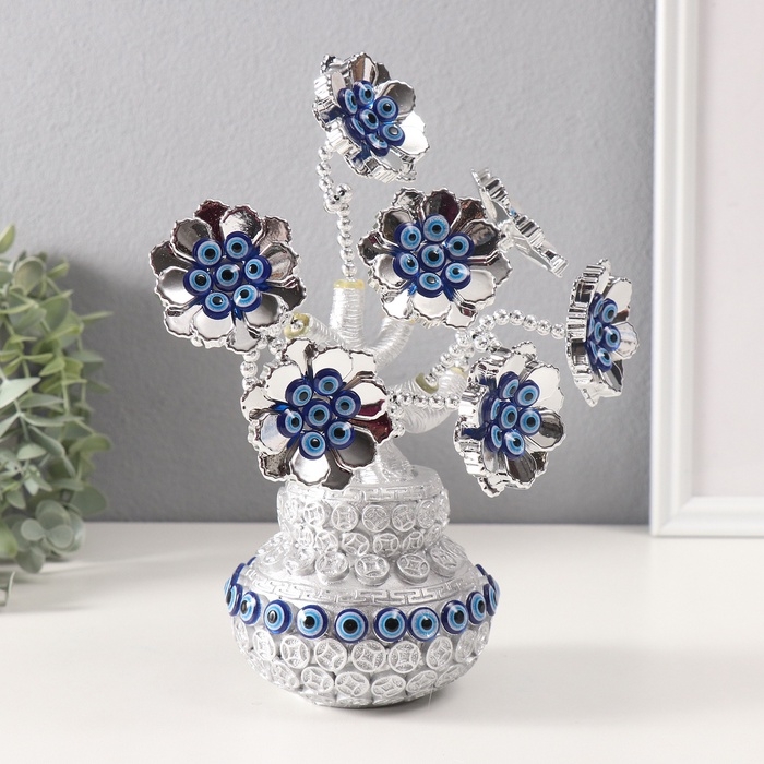 Сувенир от сглаза Сувенир от сглаза "Дерево с пышными цветами в мешке" 9,5х9,5х21 см