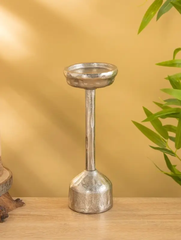 Подсвечник для свечи 9 см «Грэй», 39 см, металл, золото