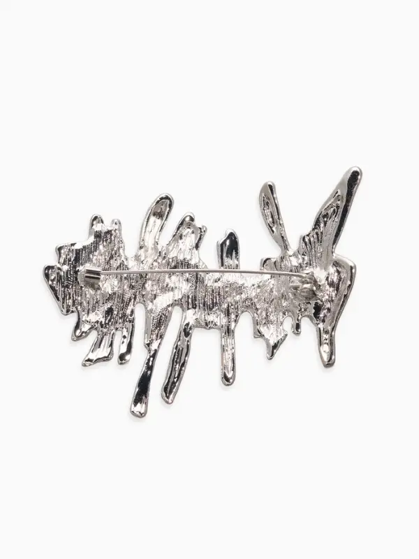 Брошь корейский стиль Брошь корейский стиль "Столоктиты" цвет серебро