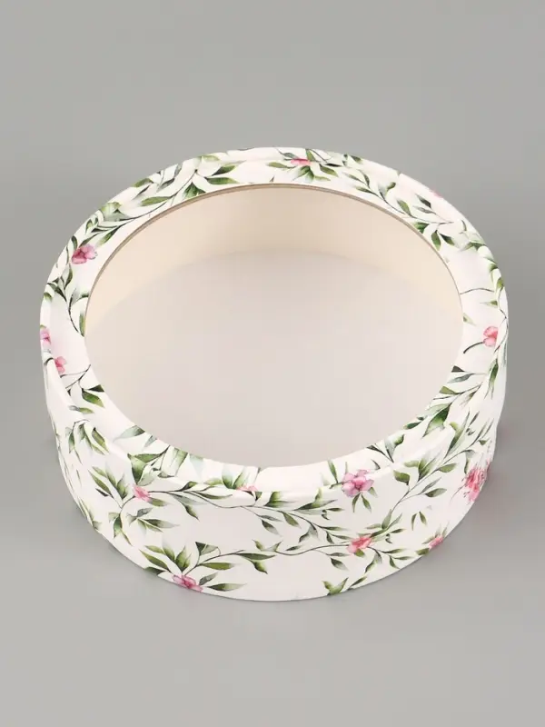 Коробка подарочная с окном With love, 16&times;16&times;5 см, круглая