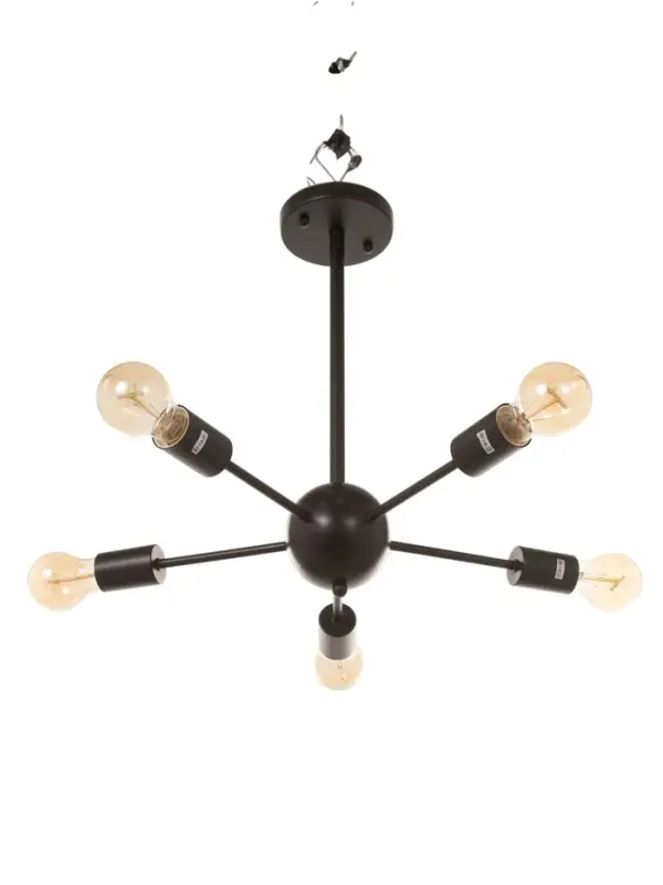 Люстра &laquo;Кон&raquo; 5&times;40 Вт Е27 черный 50&times;50&times;43 см
