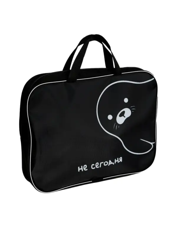 Папка с ручками Calligrata &laquo;Тюлень&raquo;, А4, 70 мм, 350&times;270, текстиль