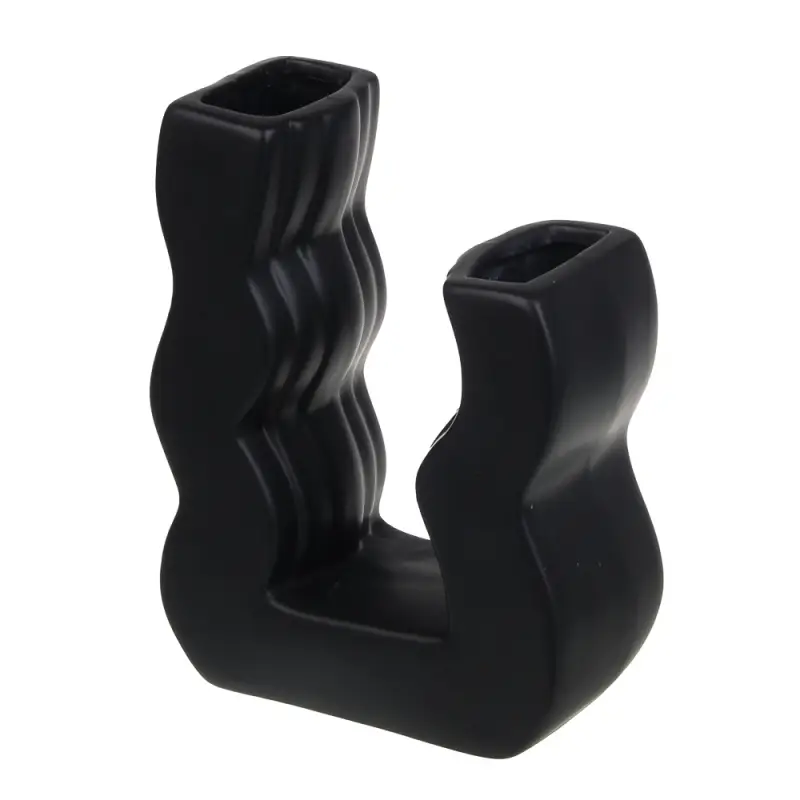 VETTA Вазон, 16,5x12,5x6 см, керамика, чёрный